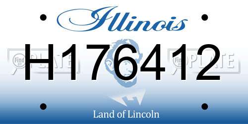 H176412 Illinois License Plate