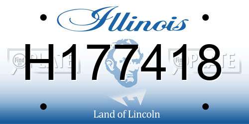 H177418 Illinois License Plate
