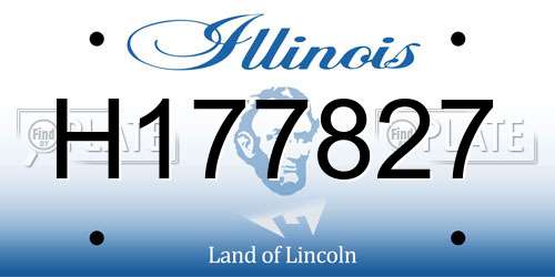 H177827 Illinois License Plate