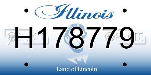 H178779 Illinois License Plate