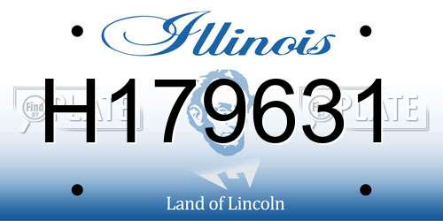 H179631 Illinois License Plate