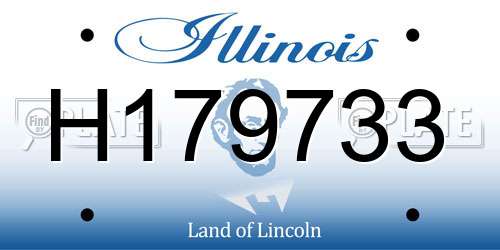 H179733 Illinois License Plate