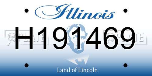 H191469 Illinois License Plate