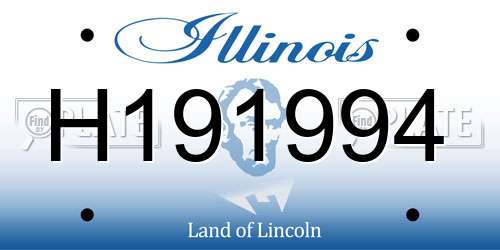 H191994 Illinois License Plate