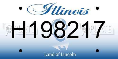 H198217 Illinois License Plate
