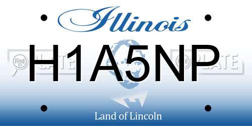 H1A5NP Illinois License Plate