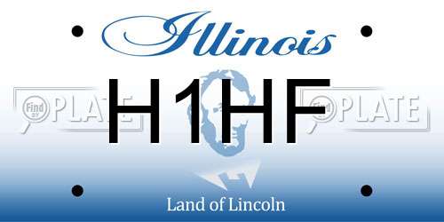 H1HF Illinois License Plate
