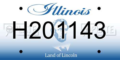 H201143 Illinois License Plate