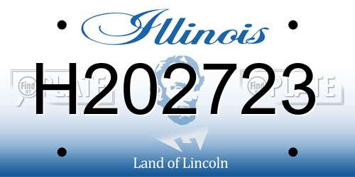 H202723 Illinois License Plate