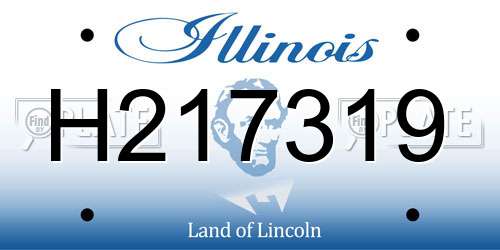 H217319 Illinois License Plate