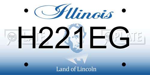 H221EG Illinois License Plate