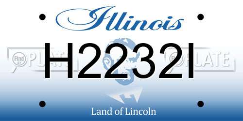H2232I Illinois License Plate