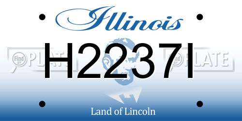 H2237I Illinois License Plate