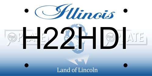 H22HDI Illinois License Plate