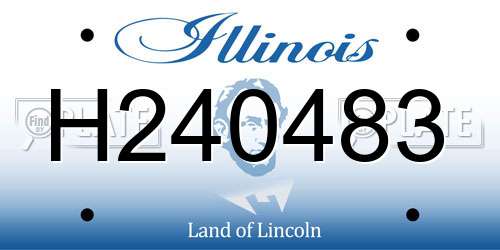 H240483 Illinois License Plate