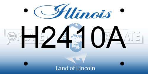 H2410A Illinois License Plate