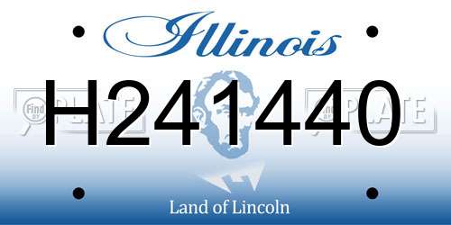 H241440 Illinois License Plate