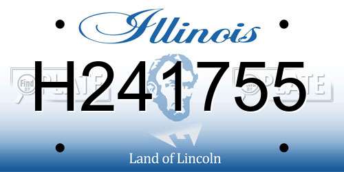 H241755 Illinois License Plate
