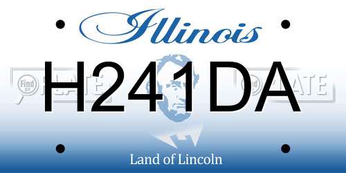 H241DA Illinois License Plate