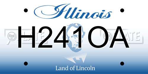 H241OA Illinois License Plate