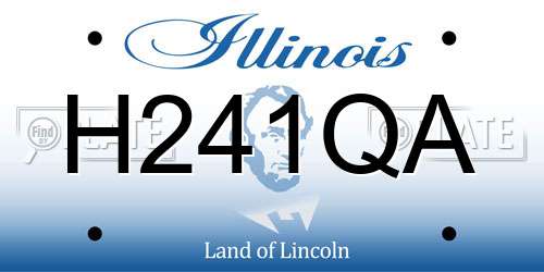 H241QA Illinois License Plate