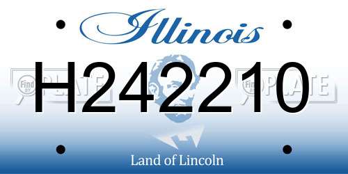 H242210 Illinois License Plate