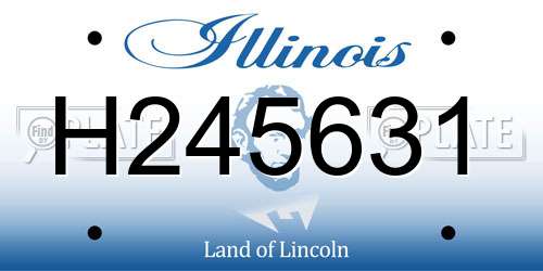 H245631 Illinois License Plate
