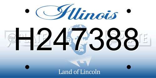 H247388 Illinois License Plate