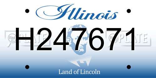 H247671 Illinois License Plate