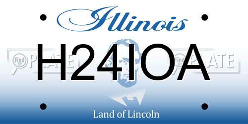 H24IOA Illinois License Plate