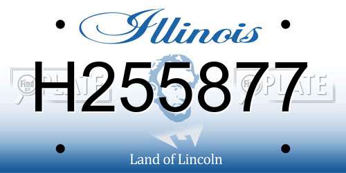 H255877 Illinois License Plate