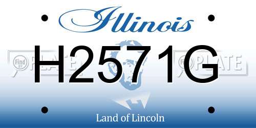 H2571G Illinois License Plate