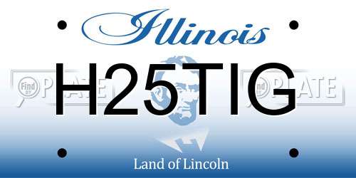H25TIG Illinois License Plate