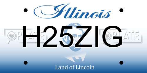 H25ZIG Illinois License Plate