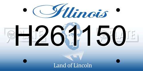 H261150 Illinois License Plate