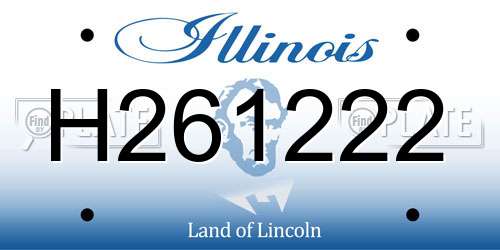 H261222 Illinois License Plate