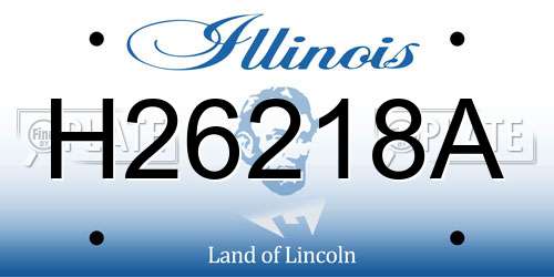 H26218A Illinois License Plate