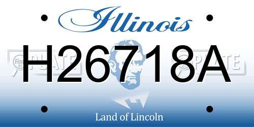 H26718A Illinois License Plate
