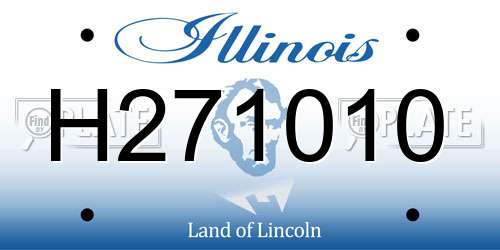 H271010 Illinois License Plate
