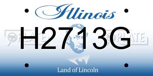 H2713G Illinois License Plate