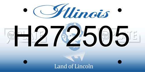 H272505 Illinois License Plate