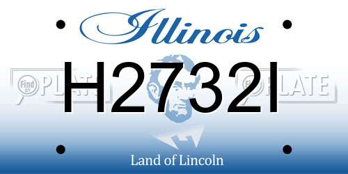 H2732I Illinois License Plate