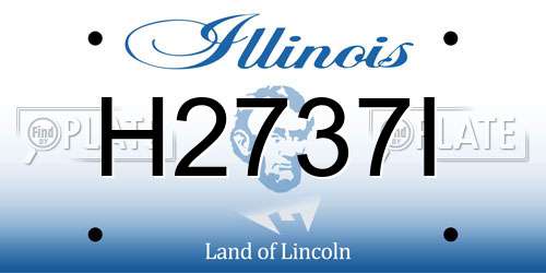 H2737I Illinois License Plate