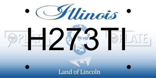 H273TI Illinois License Plate