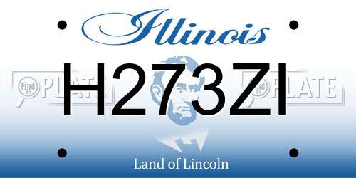 H273ZI Illinois License Plate