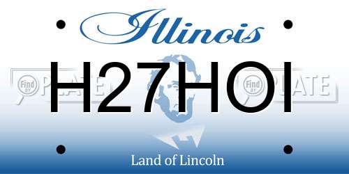 H27HOI Illinois License Plate
