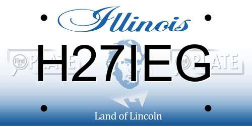 H27IEG Illinois License Plate