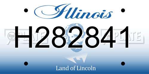 H282841 Illinois License Plate
