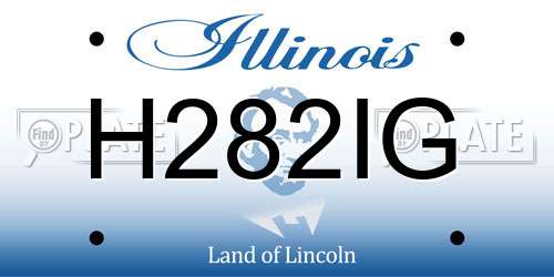 H282IG Illinois License Plate