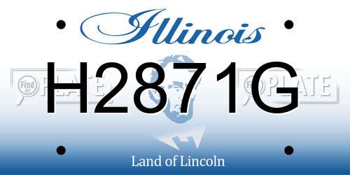H2871G Illinois License Plate